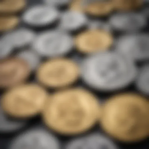 Historical coins showcasing the evolution of currency